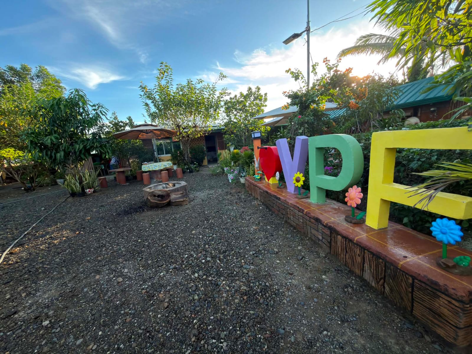 VPF letters at sunset
